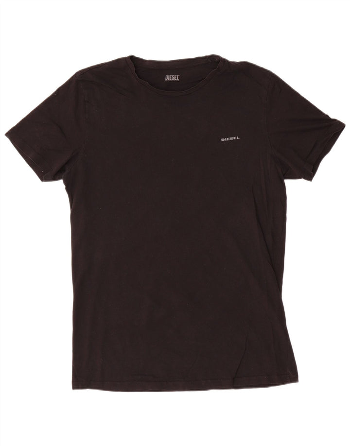 T-shirt męski Diesel, duży, czarny, bawełniany