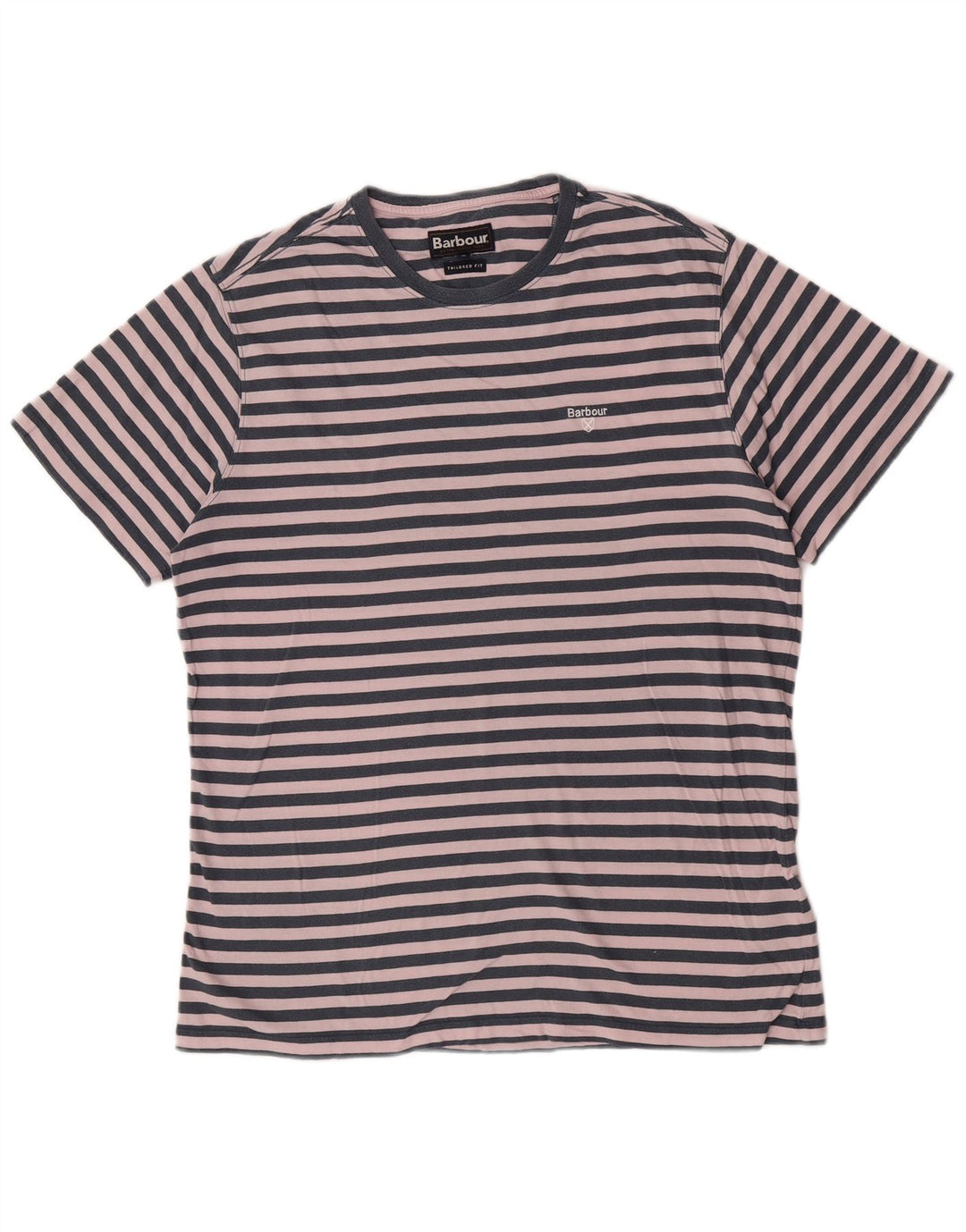 T-shirt męski Barbour o kroju dopasowanym, bawełniany, średni, granatowy w paski