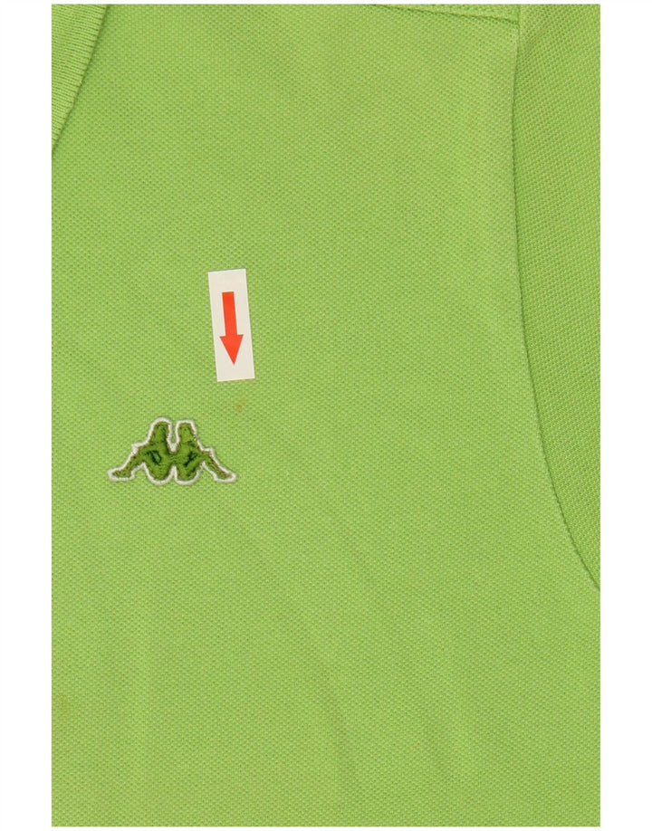 Męska koszulka polo Kappa, mała, zielona, bawełniana