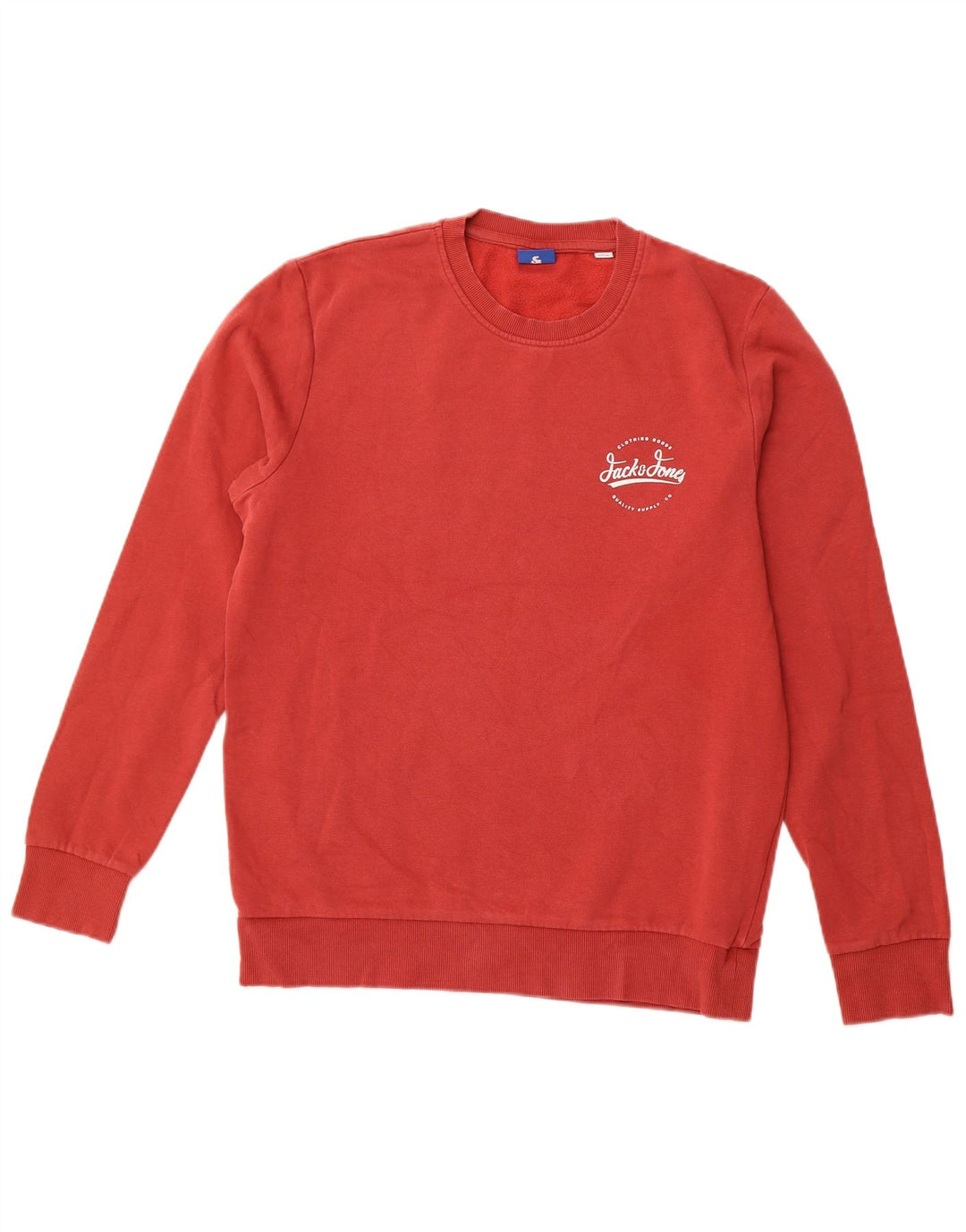 Męski sweter JACK & JONES, duży, bordowy, bawełniany