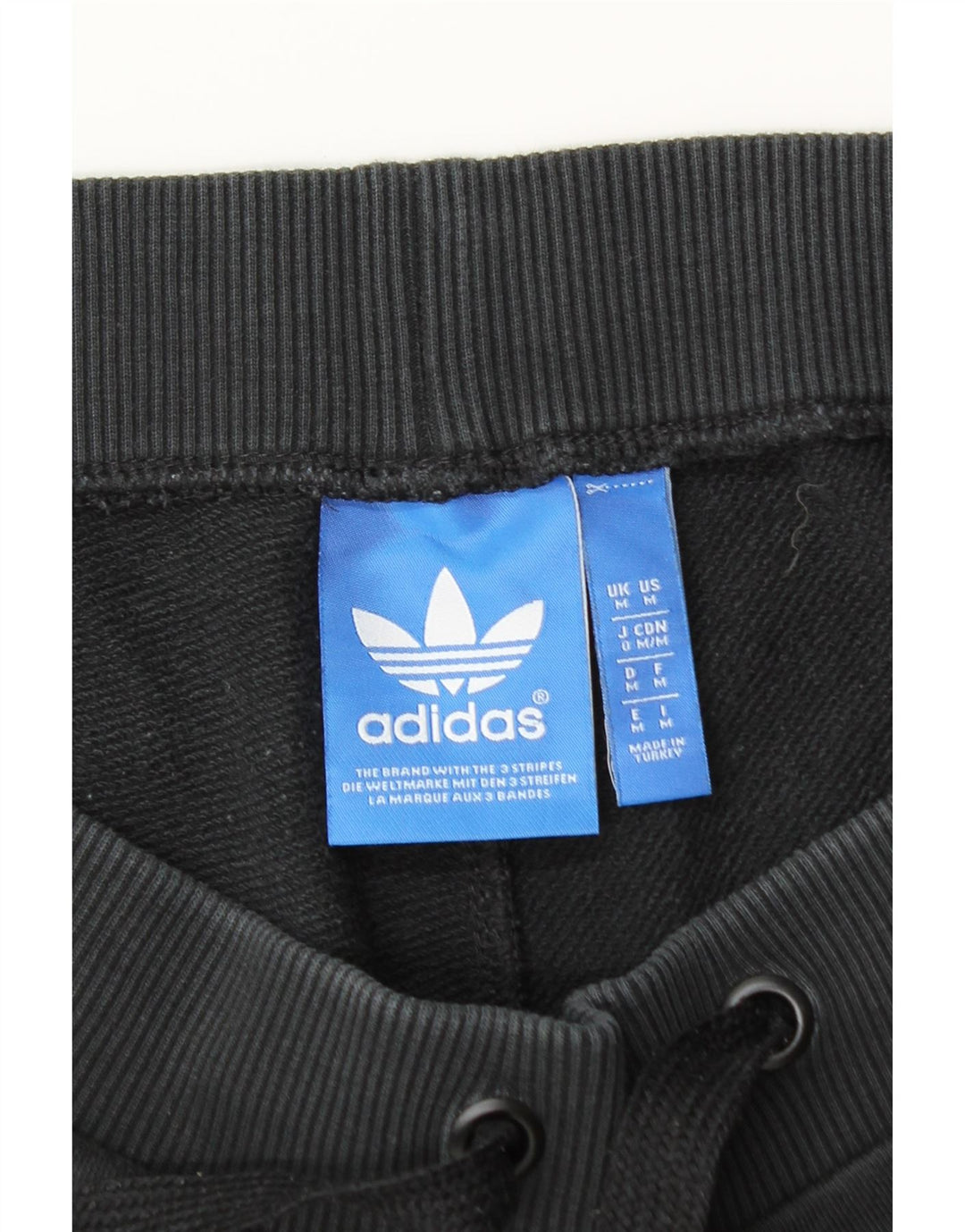 Męskie spodenki sportowe Adidas, średnie czarne, bawełniane