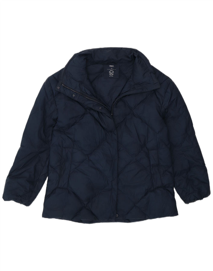 Marks & Spencer Damska kurtka oversize UK 10, mała, granatowa
