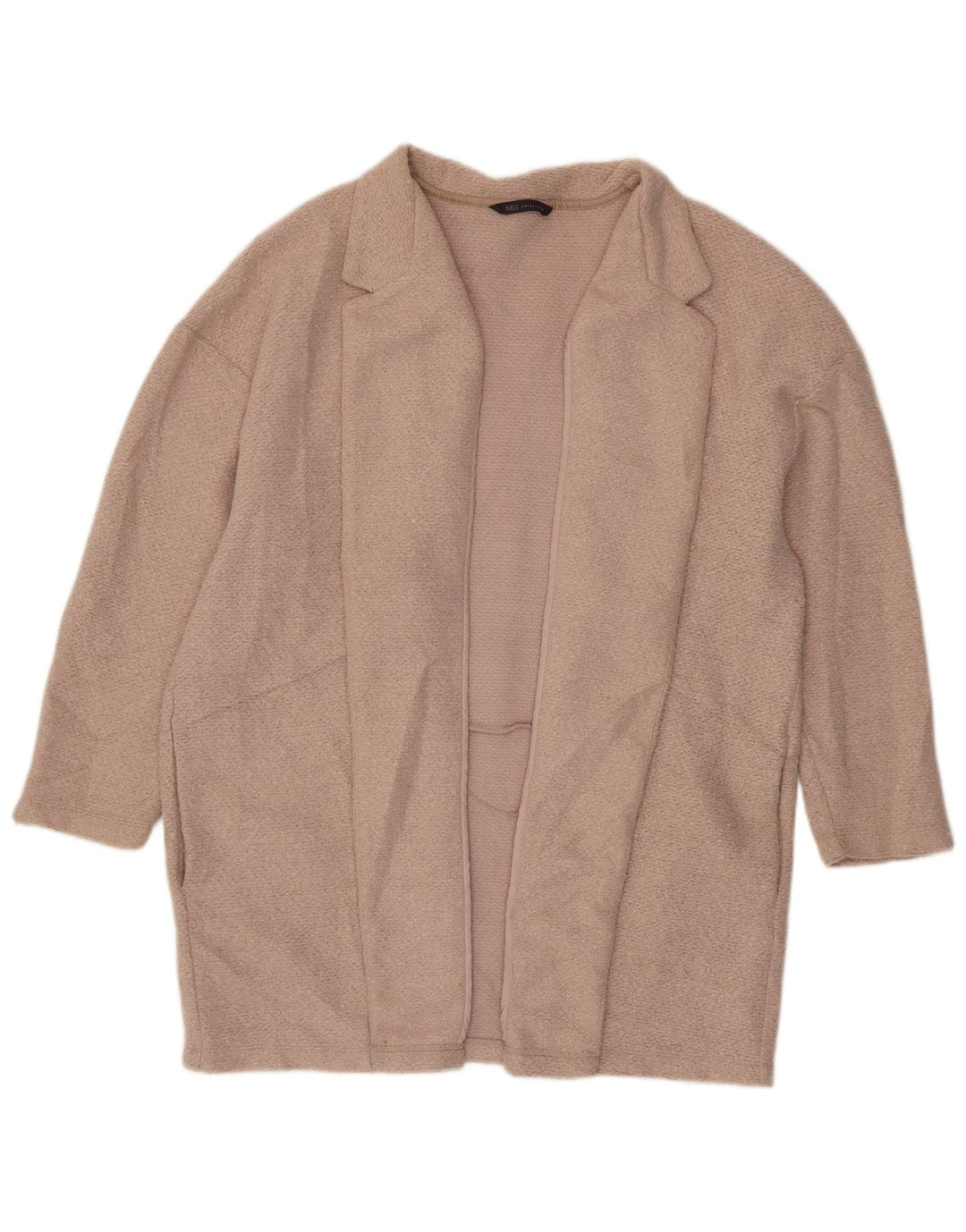 Marks & Spencer Damski długi sweter kardigan UK 20 2XL Różowy poliester