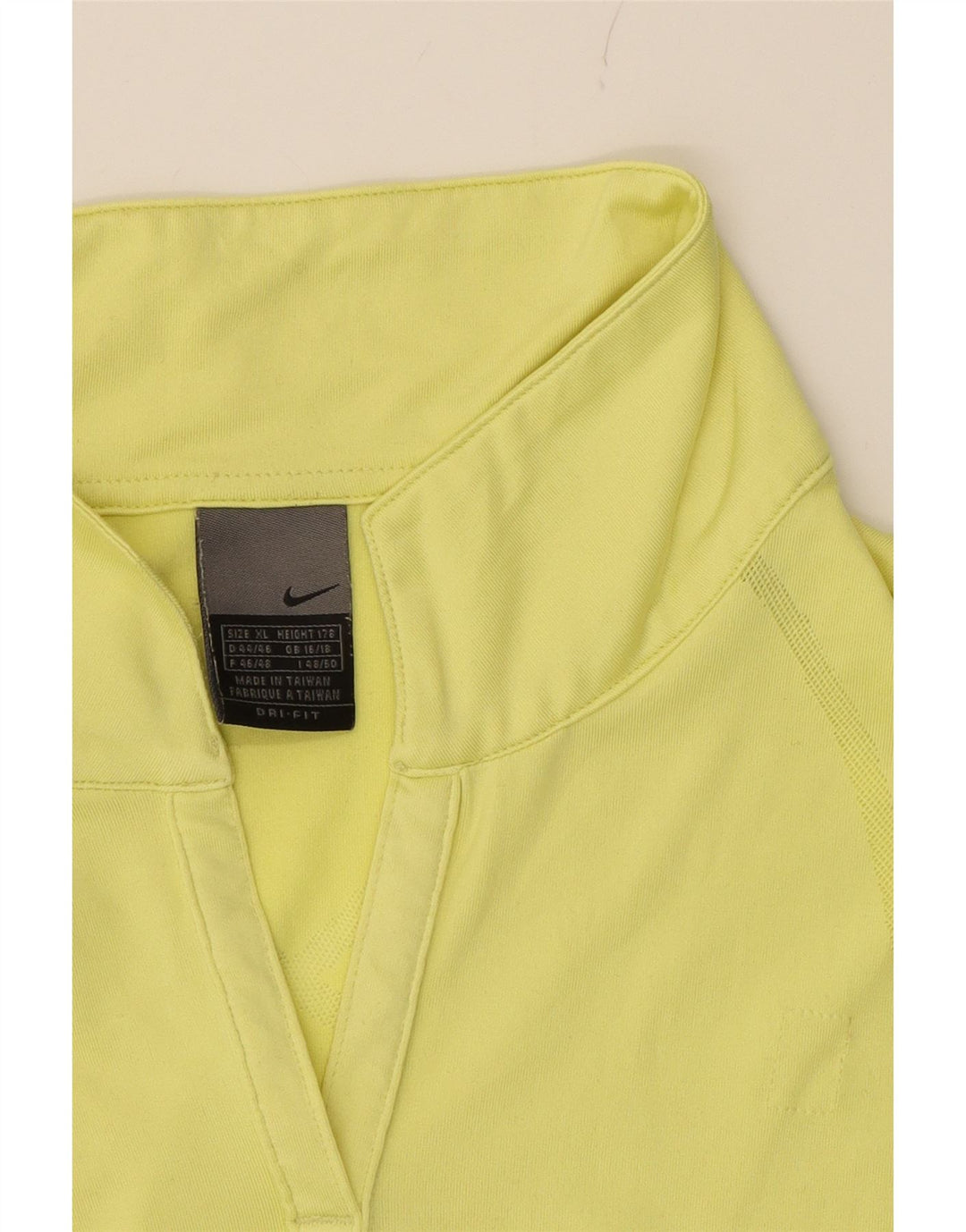 NIKE Womens Polo Shirt US 16/18 XL Yellow Polyester Vintage Nike and Second-Hand Nike from Messina Hembry 