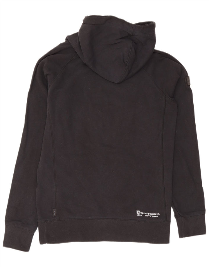 Męski sweter z kapturem Superdry z grafiką, średniej wielkości, czarny, bawełniany