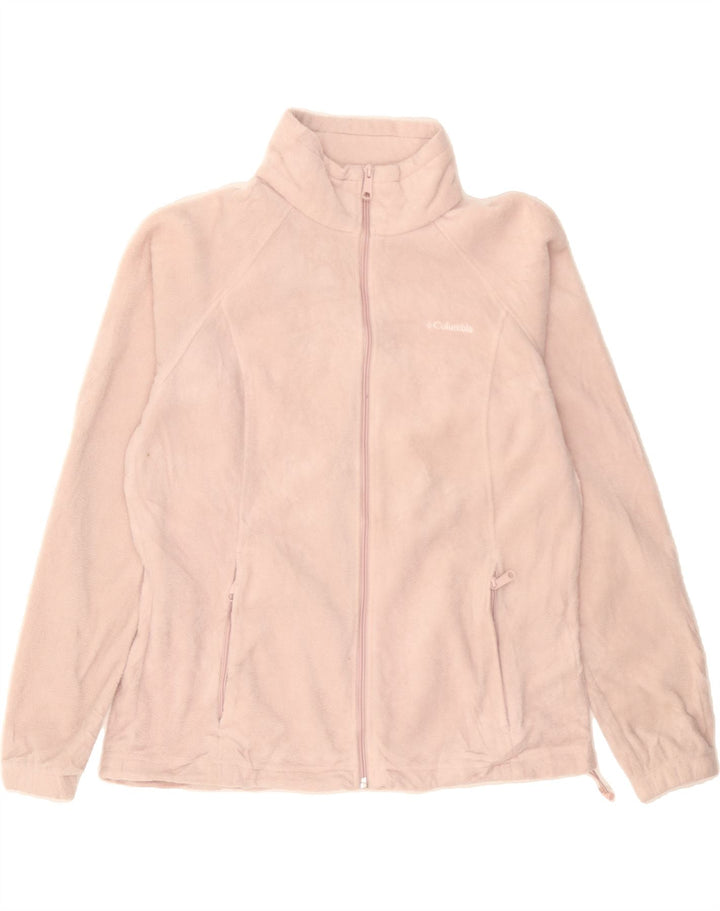 COLUMBIA Womens Fleece Jacket UK 16 Large Pink Polyester Vintage Columbia and Second-Hand Columbia from Messina Hembry 