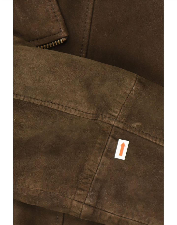 Zamszowa kurtka męska Scotch & Soda UK 40, duża, ze skóry khaki