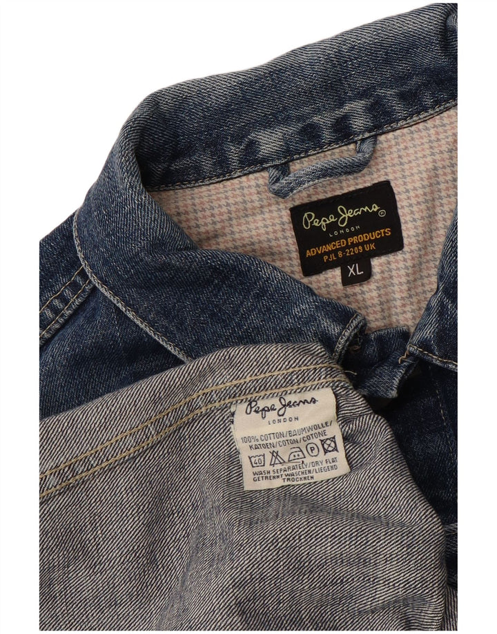 Męska kurtka dżinsowa PEPE Jeans UK 42 XL, niebieska, bawełniana