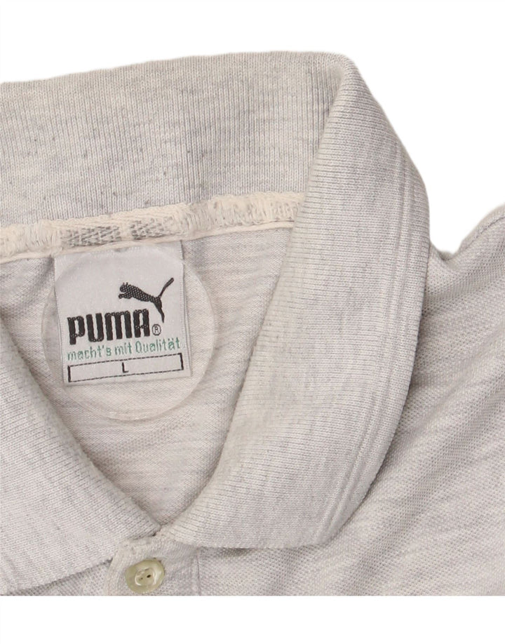 Męska koszulka polo Puma, duża, szara, nakrapiana