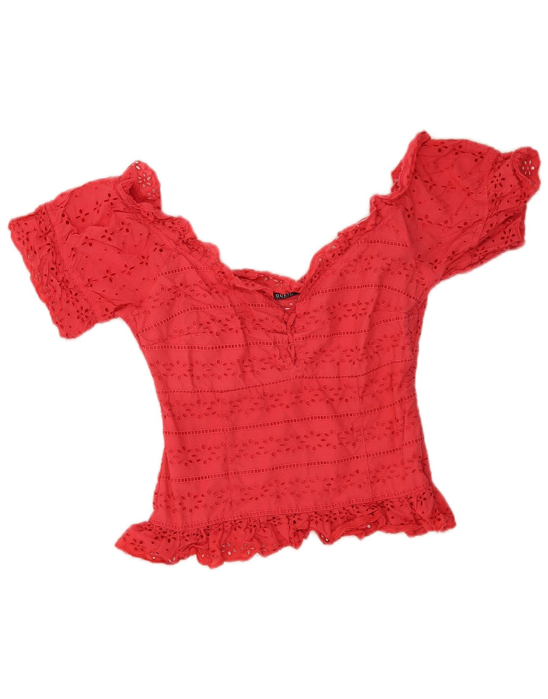 Damska bluzka Guess Crop Top UK 10, mały, różowy