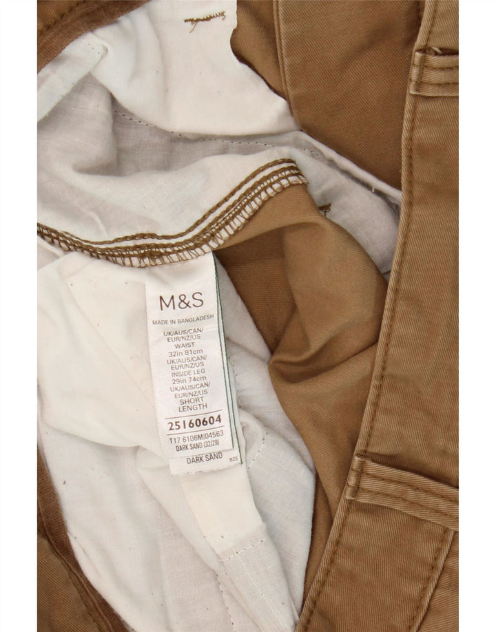 Marks & Spencer Męskie spodnie cargo W32 L27 Beżowa bawełna