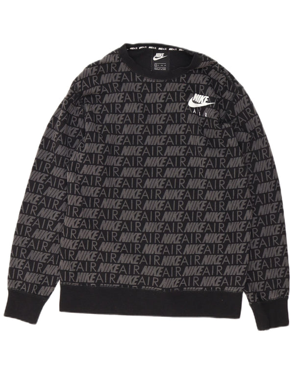 Męska bluza z grafiką Nike, sweter XS, czarna, bawełniana