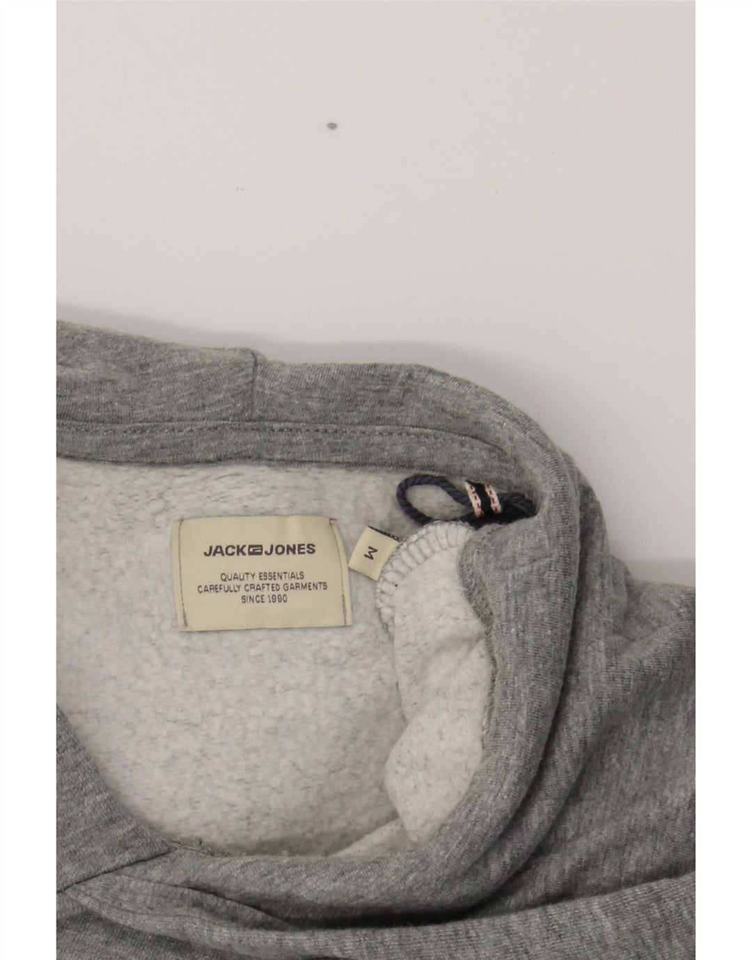 JACK & JONES Mens Graphic Hoodie Jumper Medium Grey Cotton Vintage Jack & Jones and Second-Hand Jack & Jones from Messina Hembry 