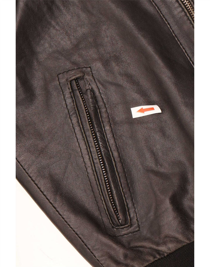CDP Męska kurtka skórzana IT 46 Small Black