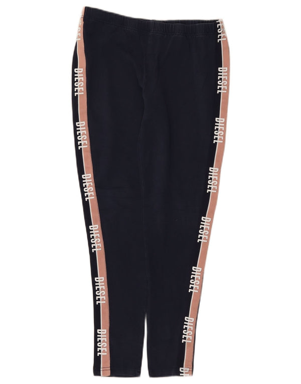 Damskie legginsy Diesel Graphic Crop UK 12, średni granatowy blok kolorów