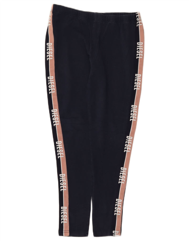 Damskie legginsy Diesel Graphic Crop UK 12, średni granatowy blok kolorów