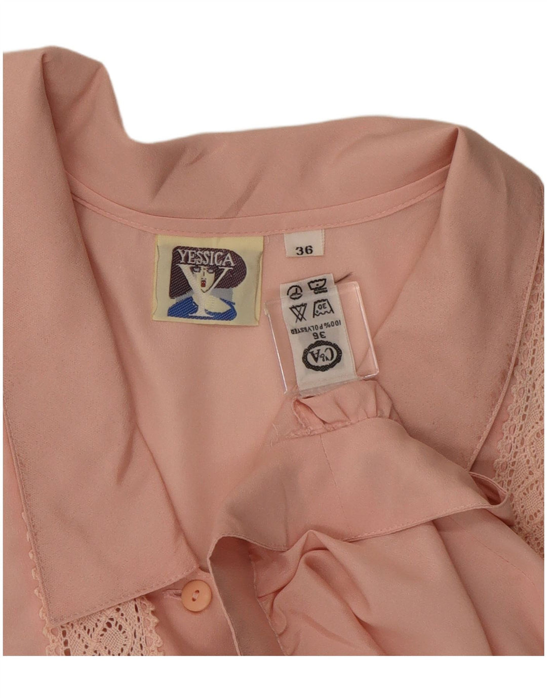 Damska bluzka koszulowa Yessica EU 36, mała, różowa, poliester