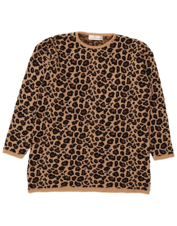 Marks & Spencer Damski sweter z okrągłym dekoltem, UK 14, duży brązowy
