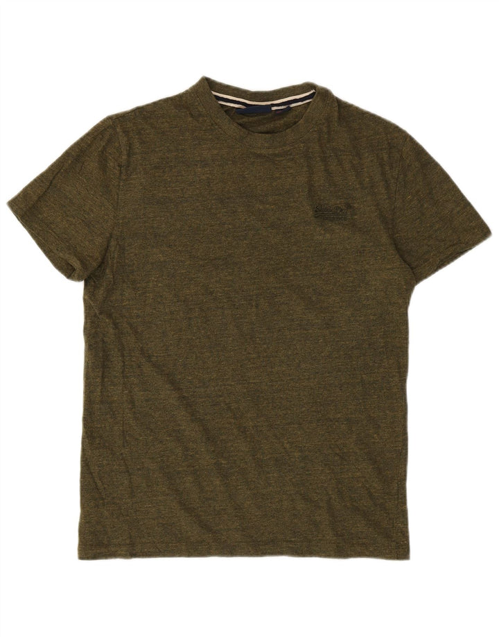 Męski T-shirt Superdry, mały, khaki, nakrapiany