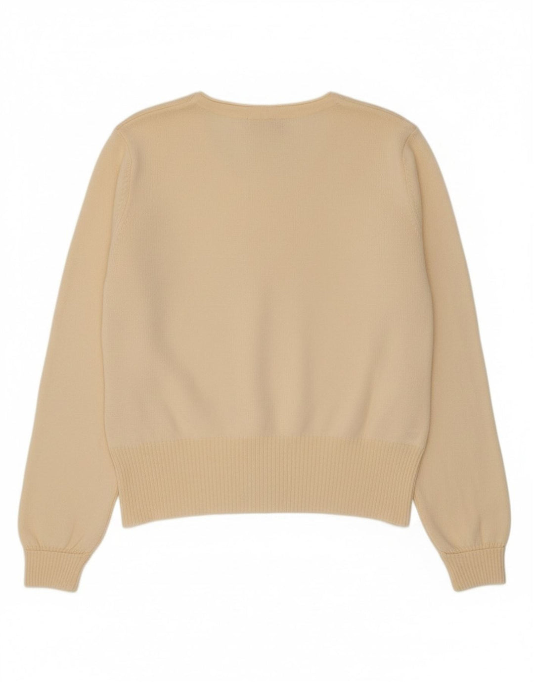Sweter damski w stylu vintage, EU 40/42, średnia wełna w kolorze złamanej bieli