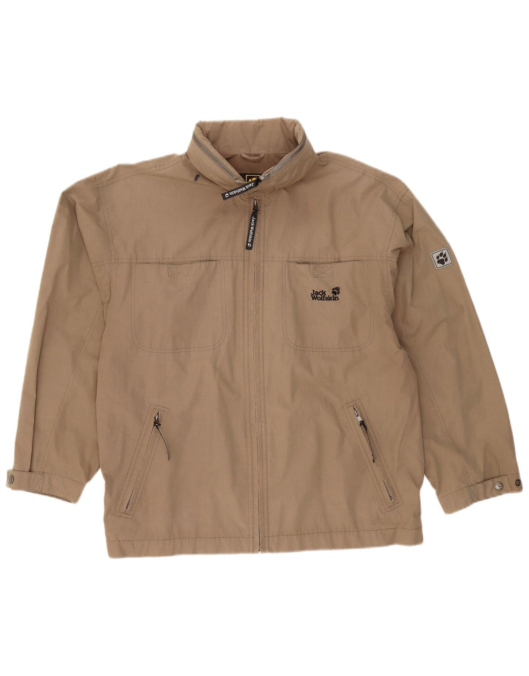 Męska kurtka użytkowa z kapturem JACK WOLFSKIN UK 40/42, duży, brązowy poliester