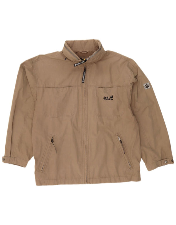 Męska kurtka użytkowa z kapturem JACK WOLFSKIN UK 40/42, duży, brązowy poliester