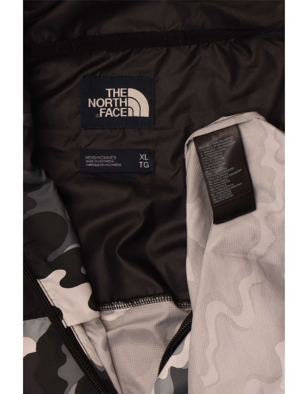 Męska kurtka przeciwdeszczowa z kapturem The North Face UK 42 XL w czarnym kamuflażu