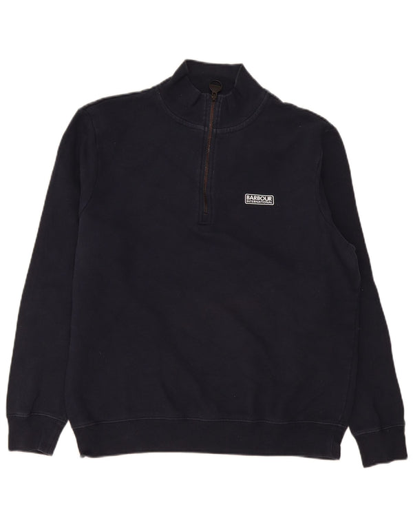 Damska bluza z zamkiem błyskawicznym Barbour UK 16, duża, granatowa, bawełniana