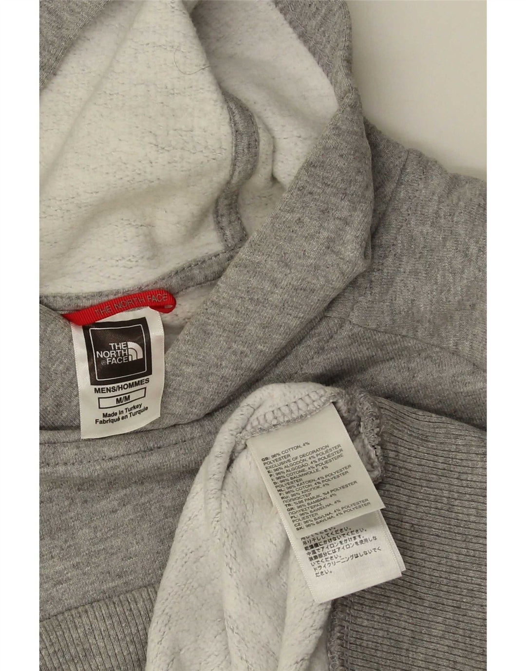 Męski sweter z kapturem The North Face, średnioszary, bawełniany