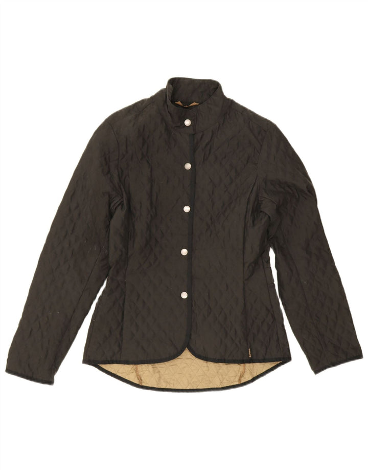 Damska pikowana kurtka Barbour UK 8, mała, czarna, poliester