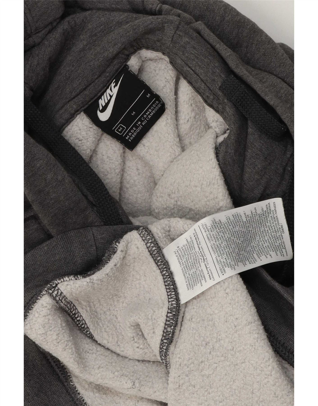 Męska bluza z kapturem Nike, średnia, szara, bawełniana nakrapiana