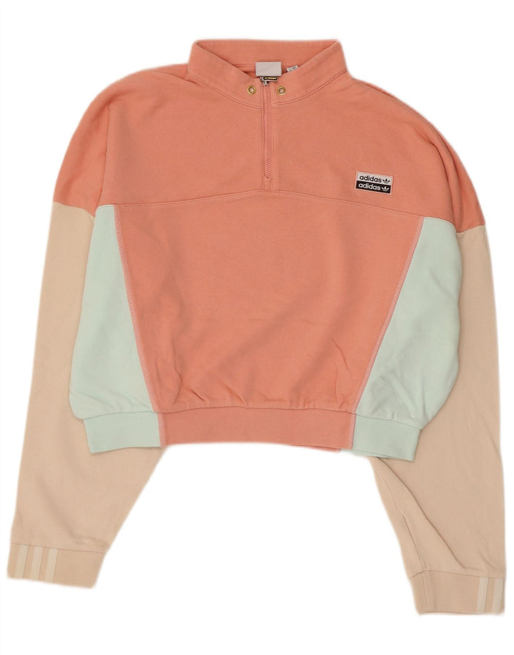 Bluza damska Adidas Oversized Crop Jumper UK 14 Średni Róż