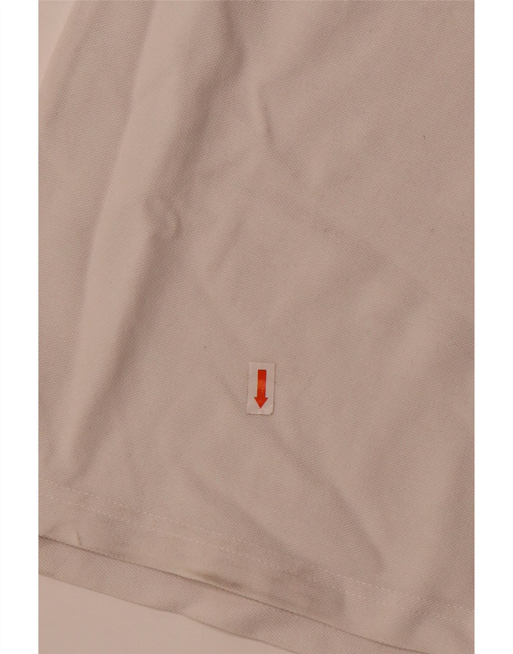 CREW CLOTHING Męska koszulka polo, duża, biała, bawełniana