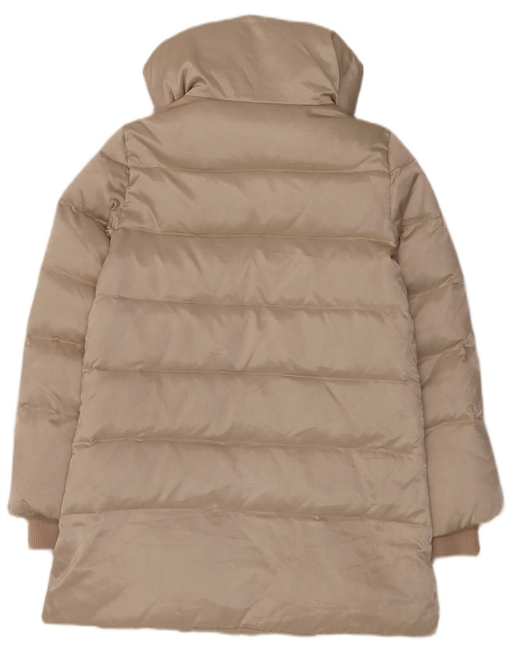 Damski płaszcz z podszewką Moschino UK 14, duży, beżowy, poliester