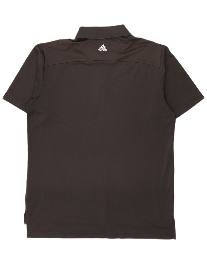Męska koszulka polo Adidas Climacool, średnioszara, poliestrowa