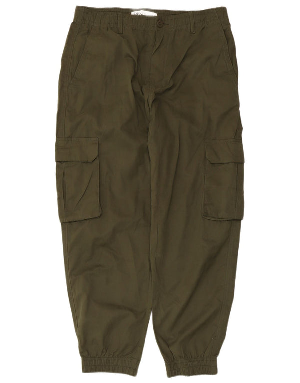 Spodnie damskie Zara Crop Joggers Cargo, średnie W31 L25 Khaki