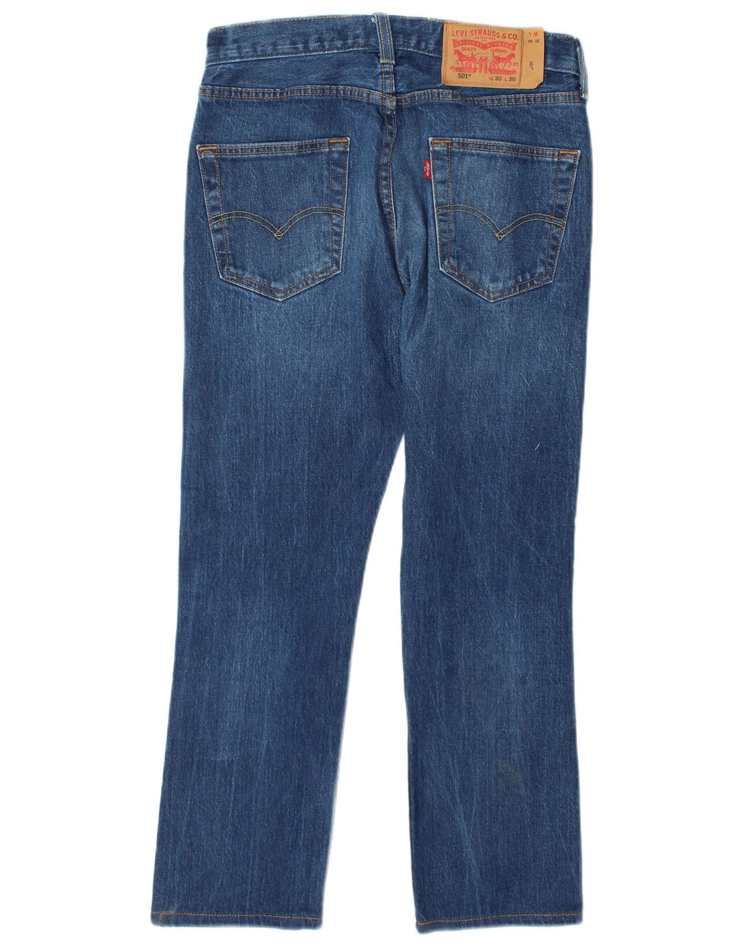 Męskie jeansy Levi's 501 Straight W30 L25 Niebieskie bawełniane