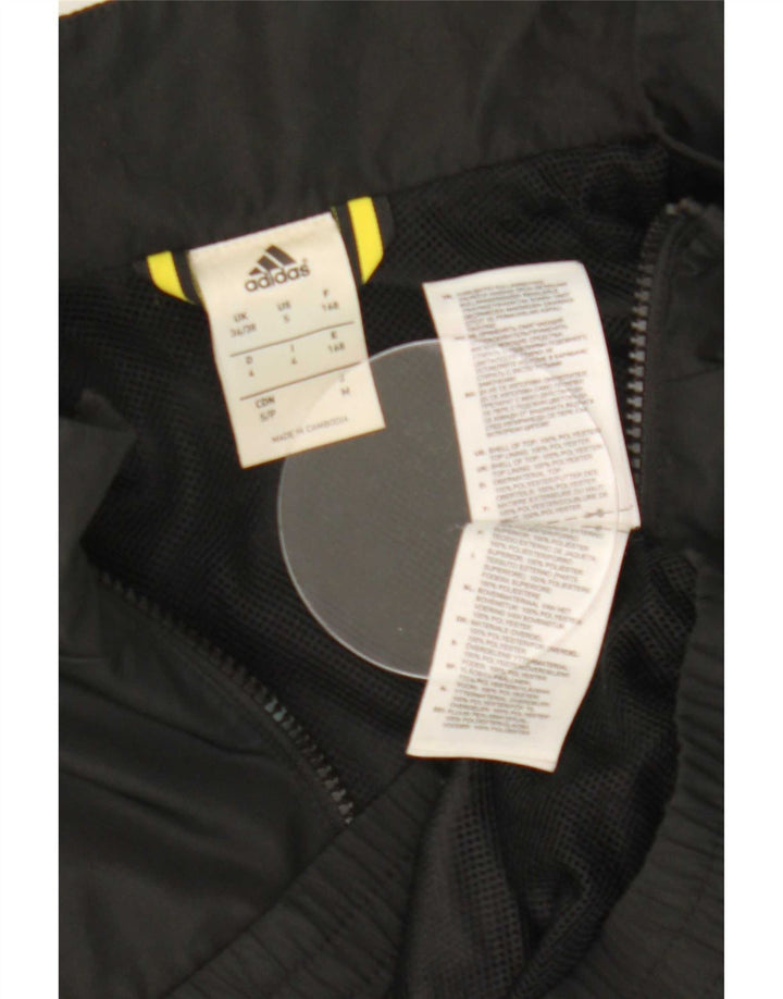 Adidas Męska kurtka dresowa UK 36/38 Mały czarny poliester