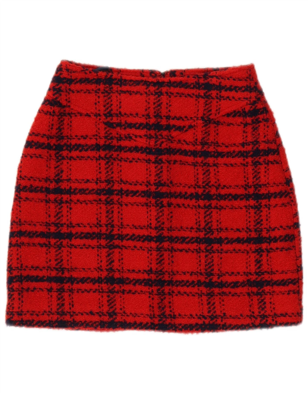 Damska spódniczka mini Piombo IT 38 XS W26, poliester w czerwoną kratę