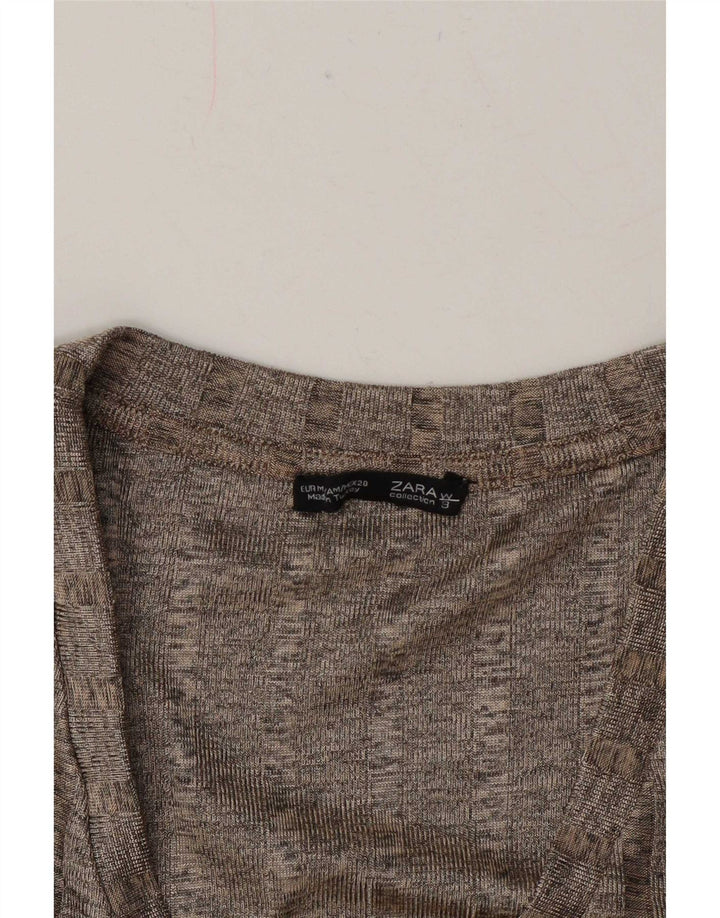 Damska sukienka t-shirtowa oversize Zara UK 14 w średnie szare paski