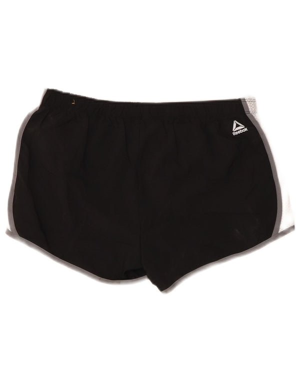 REEBOK Mens Graphic Sport Shorts Small  Black Colourblock