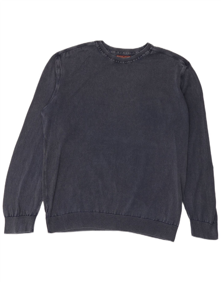 Męski sweter z okrągłym dekoltem Marlboro Classics 3XL granatowy