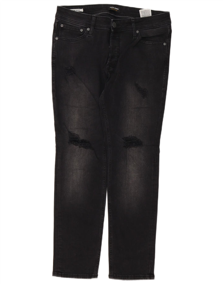 Męskie jeansy Jack & Jones GLENN w trudnej sytuacji W32 L30, czarna bawełna