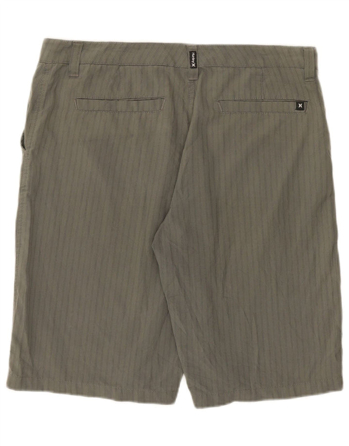 Męskie spodenki chino Hurley, duże, W34, szare, poliestrowe paski