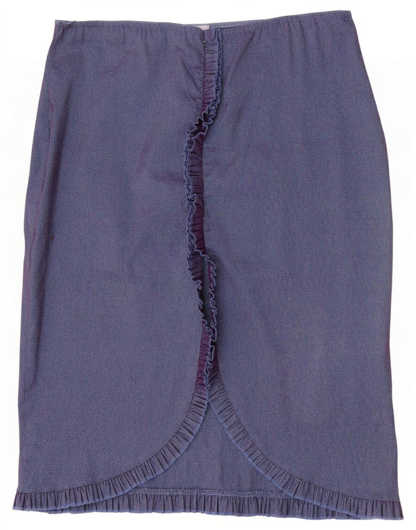 Prosta spódnica damska Vintage UK 12 Medium W30 Fioletowa wiskoza