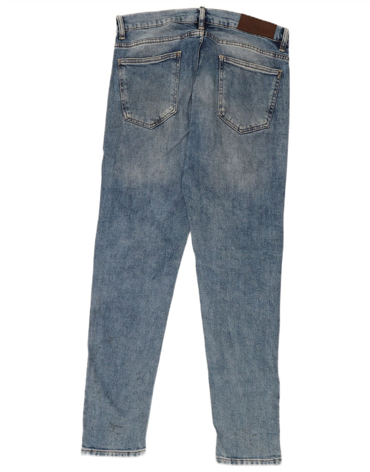 Męskie jeansy Zara Slim, rozmiar 42, duże, W32 L31, niebieskie