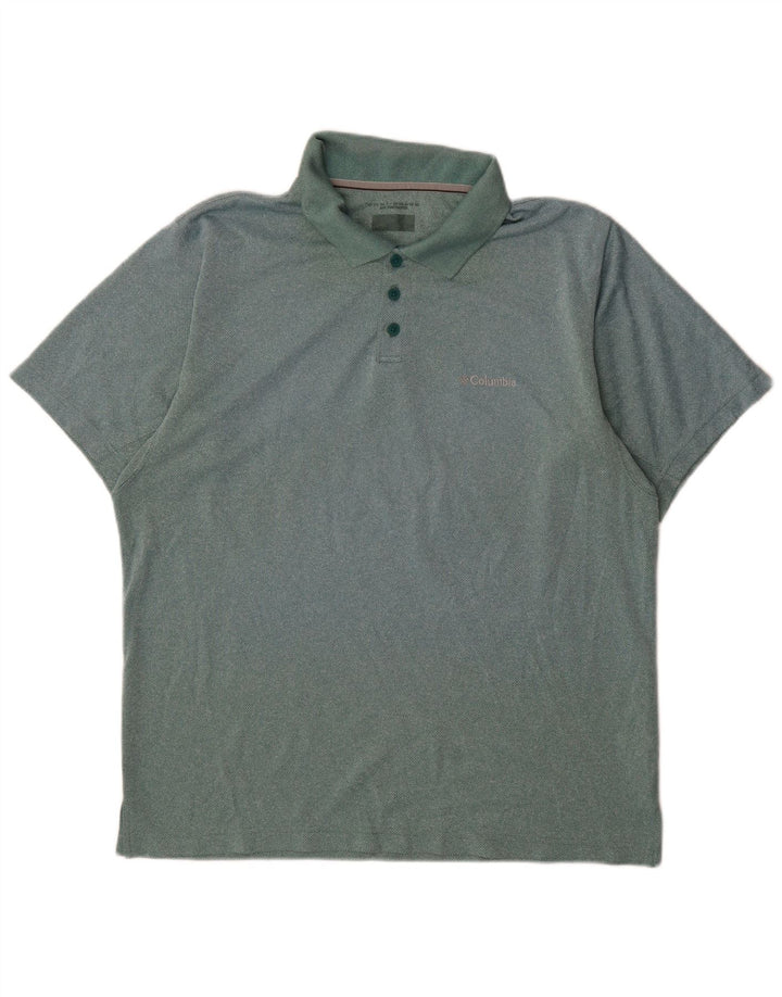 Męska koszulka polo Columbia XL, zielona, poliestrowa