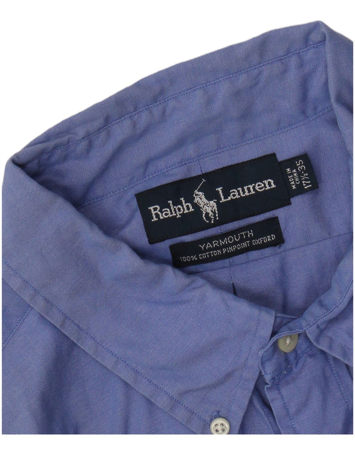 Koszula męska Yarmouth Ralph Lauren, rozmiar 17 1/2 XL, niebieska bawełniana