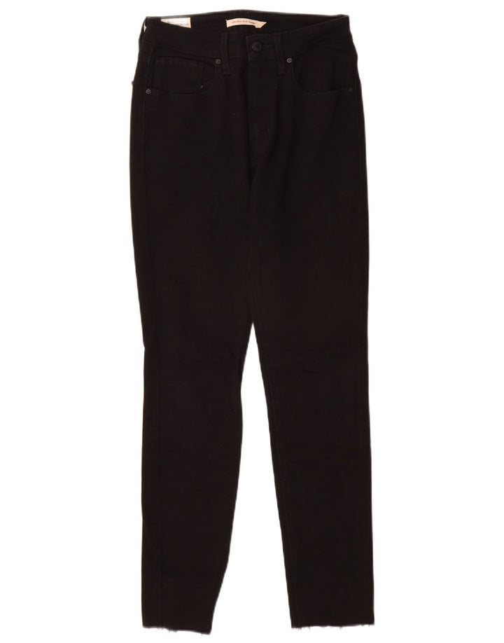 Damskie jeansy LEVI'S 721 z wysokim stanem W27 L28 Czarna bawełna