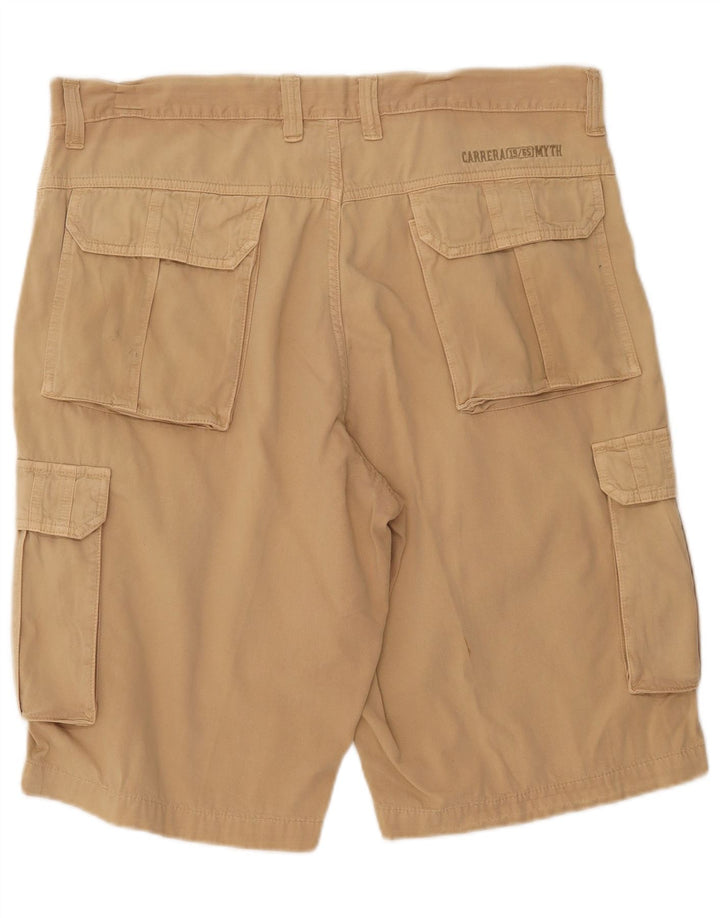 CARRERA Mens Cargo Shorts W38 XL Beige Cotton
